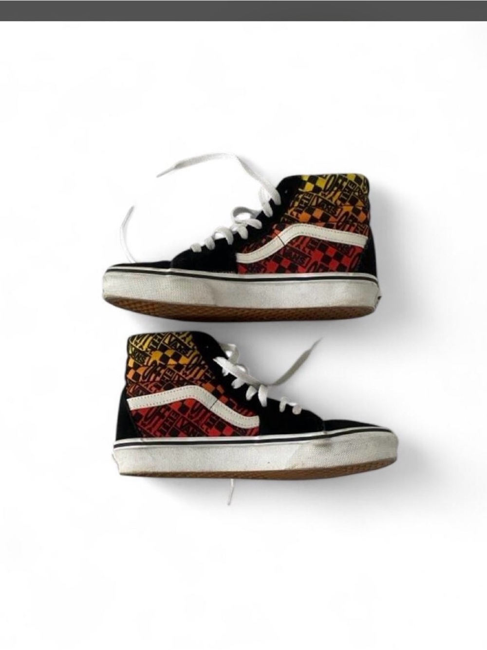 Vans Kids High-Top Sneakers with Red Orange Yellow Graphic